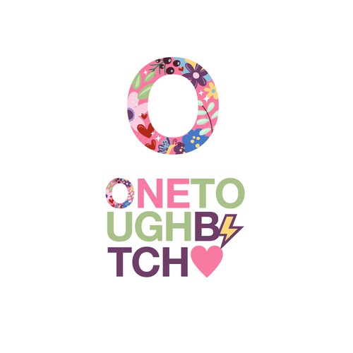 Floral artwork with the title 'Letter O design'