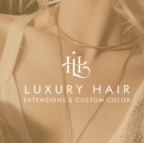 Straight-hair logo with the title 'Luxury Hair'