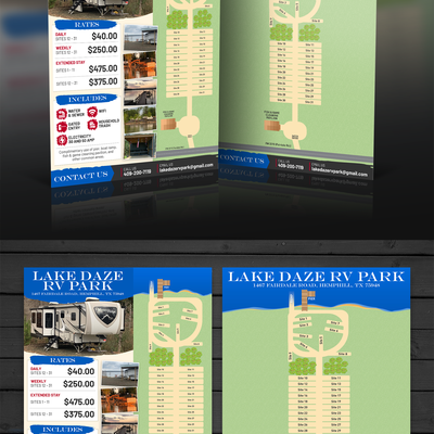 Flyer for Lake Daze RV Park