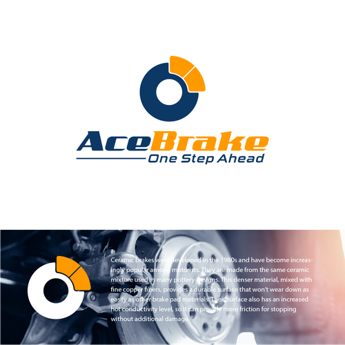 Automotive brand with the title 'AceBrake – Modern Automotive Brake Brand Logo'