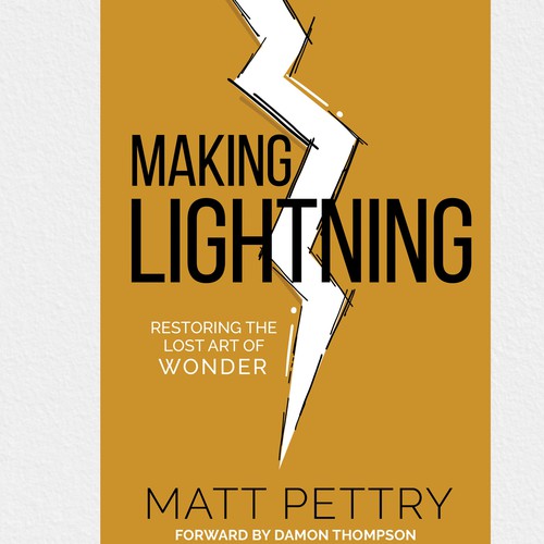 Illustration book cover with the title 'making lightning book cover'