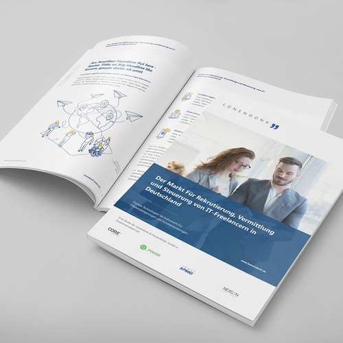 White paper design with the title 'Whitepaper - Research Report Design'