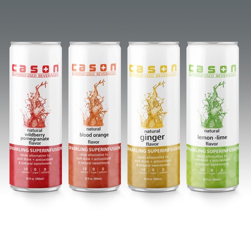 Energy drink label with the title 'concept for cason'