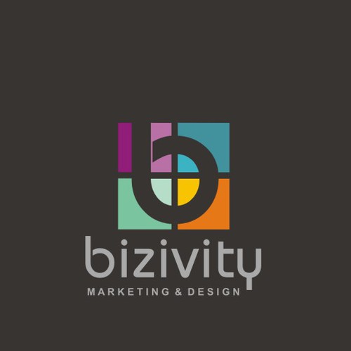 多色标志的标题“Bizivity”