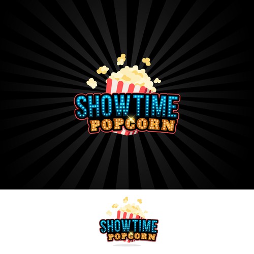 Popcorn logo with the title 'Logo Popcorn'