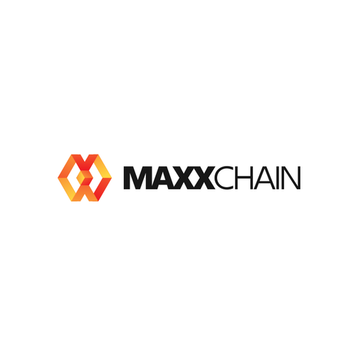 Cryptocurrency logo with the title 'Logo Design For MaxxChain '