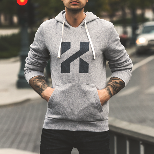 Camping design with the title 'Custom lettering for KZM'