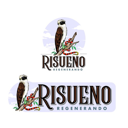 Snake design with the title 'Falcon, Risueño'