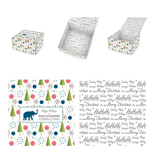 Christmas packaging with the title 'Holiday Gift Box'