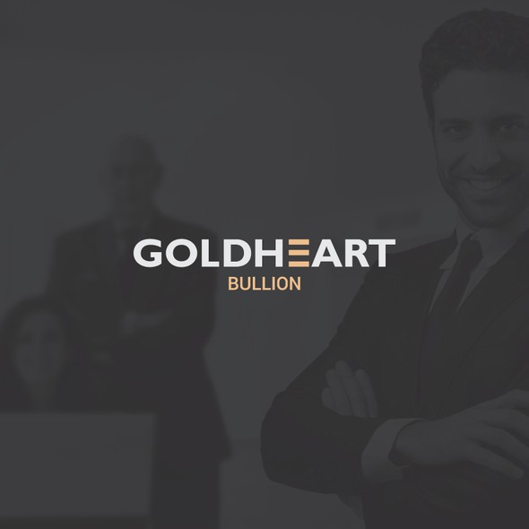 Currency logo with the title 'Clean typographic logo for gold currency'