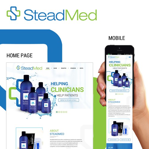 Responsive design with the title 'Product Based Custom Creative Website'