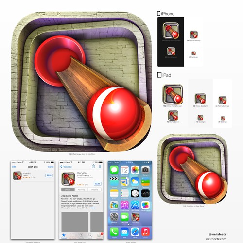 Puzzle design with the title 'iPhone Game Icon'