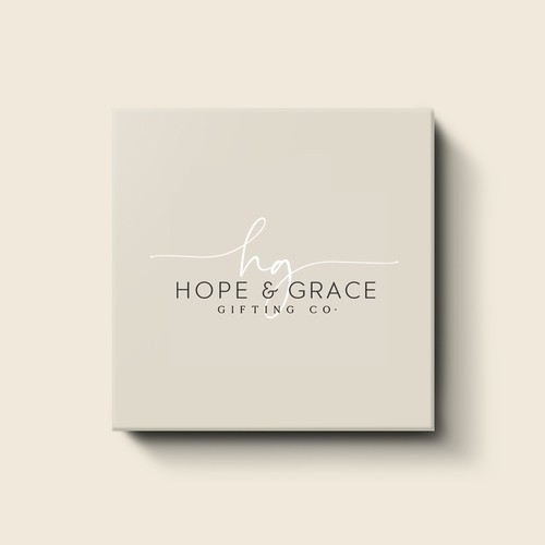 Gift box design with the title 'Logo for Hope & Grace'