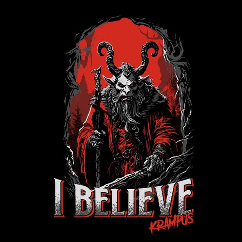 Awesome t-shirt with the title 'KRAMPUS'