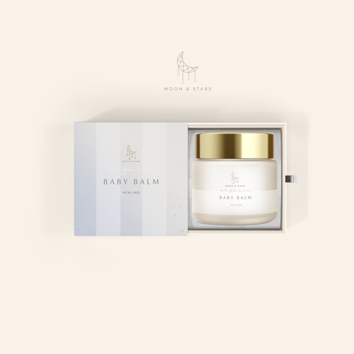 Luxurious label with the title 'baby cosmetics'