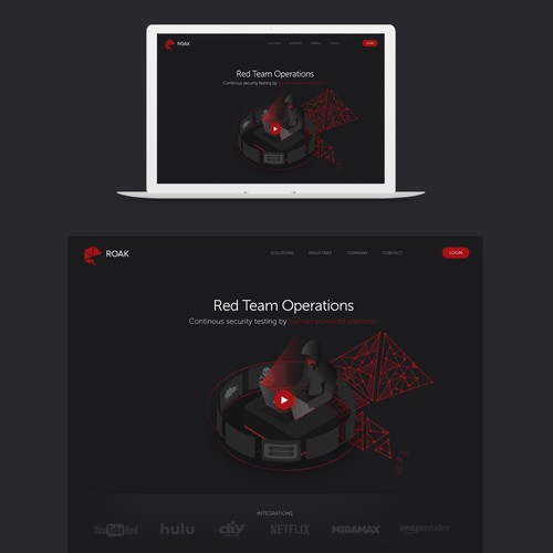 Illustrative website with the title 'Redesign cyber security website'