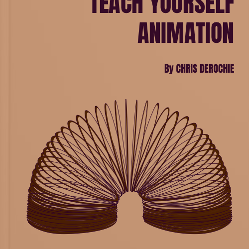 Geometric book cover with the title 'Retro slinky cover design'