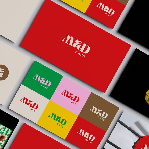 Cafe design with the title 'Logo and Brand Identity for Cafe | Restaurant | HoReCa | Brand Guide'