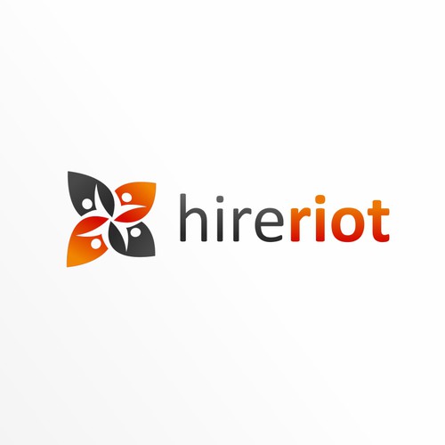 Human resources logo with the title 'Create the logo for HireRiot, a Boston-based web startup'