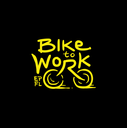 Work design with the title 'Playful logo for Bike to Work'