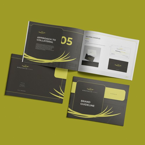 Style guide design with the title 'Real Estate Brand guide'