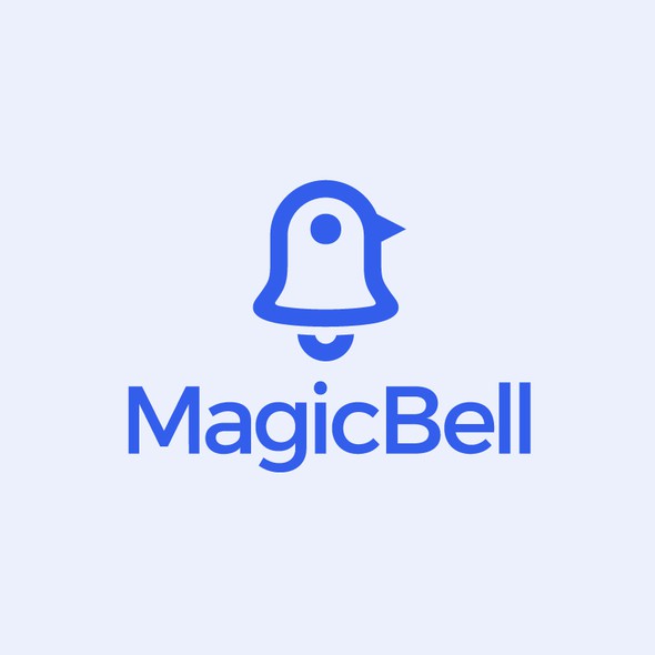 Neon blue safari logo with the title 'Magic Bell'