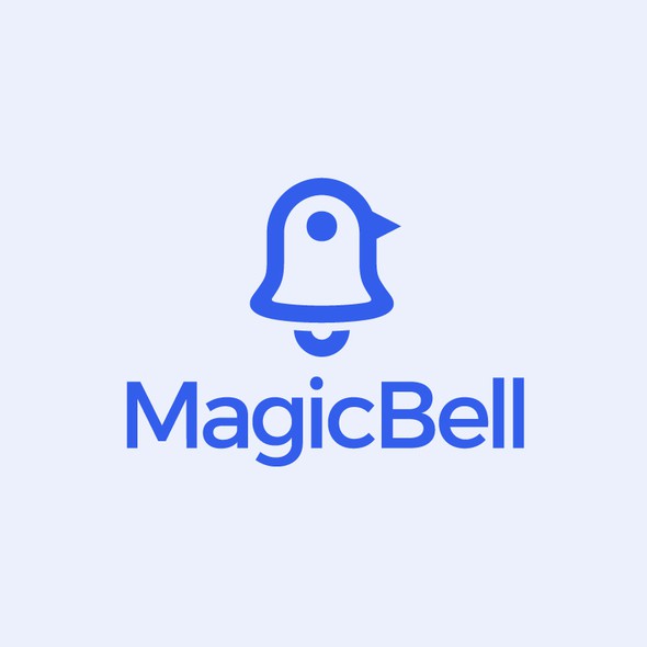 Blue square instagram logo with the title 'Magic Bell'