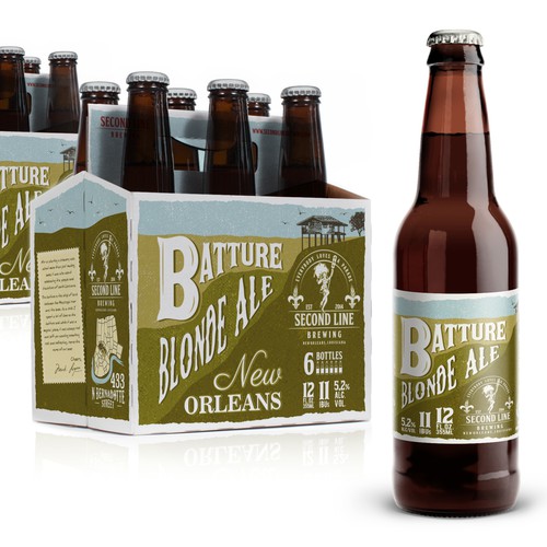 Typographic design with the title 'Beer bottle label. Carriers'