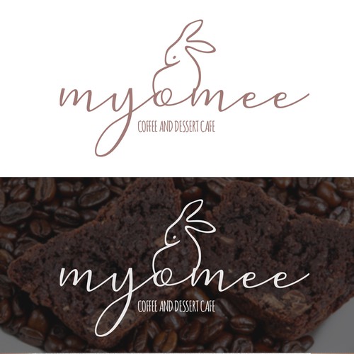 Dessert logo with the title 'Logo for Myomee - Coffee and Dessert Cafe'