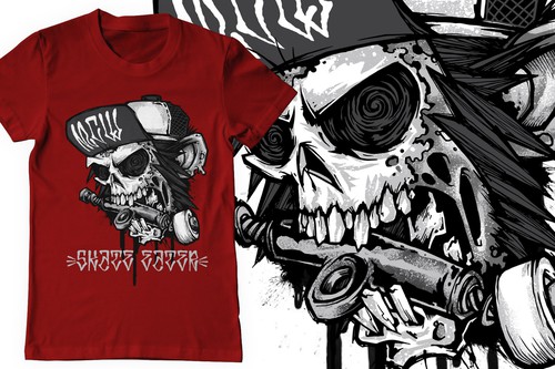 T shirt hotsell with skull logo