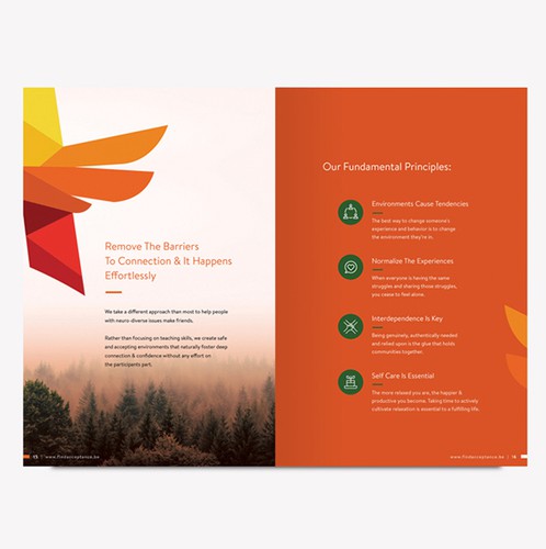 Non-profit design with the title 'Booklet design for a Non-Profit Organization'