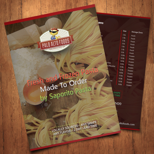 Folder design with the title 'Palo Alto Foods - Brochure'