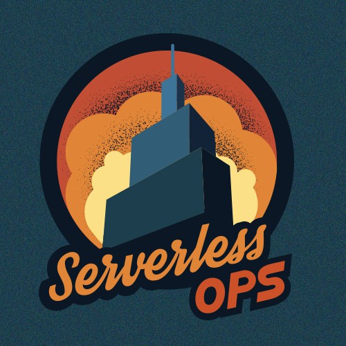 Skyscraper logo with the title 'Retrofuturistic logo'