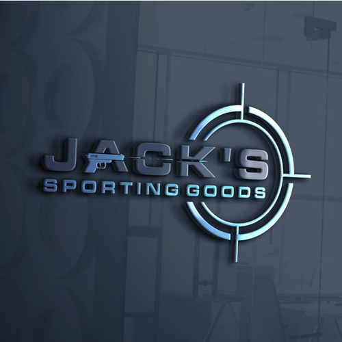 Sports brand with the title 'Firearms Business Jack's Sporting Goods Logo'