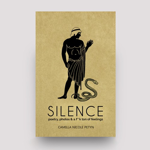 Mockup book cover with the title 'Poetry Book  Cover Design contest entry'