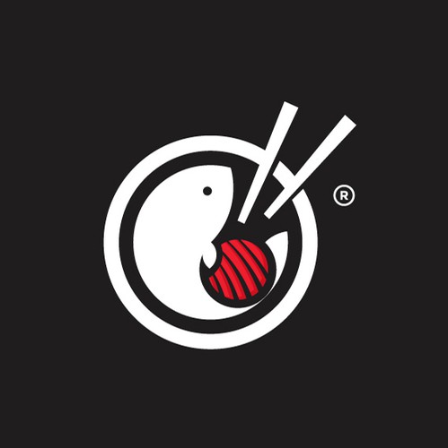 Poke logo with the title 'Poke Bowl and Sushi Logo '