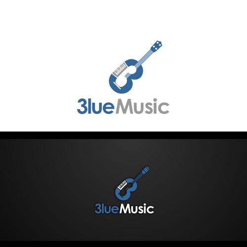 Number 3 logo with the title '3bluemusic'