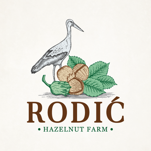 Nut design with the title 'Hazelnut Farm RODIĆ is looking for elegant logo design'