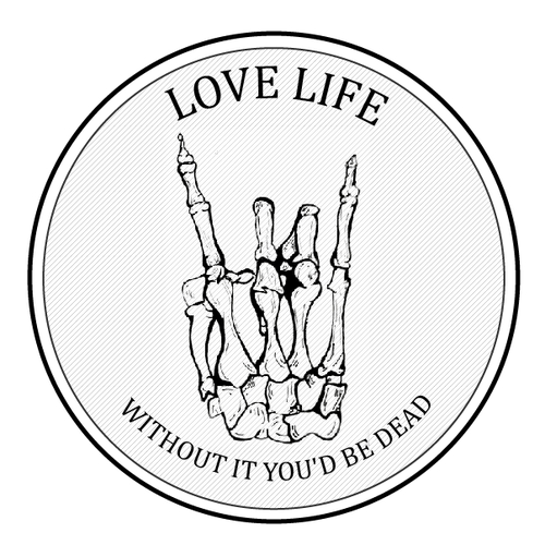 Skeleton t-shirt with the title 'Logo for Fun/ Rebellious T-shirt'