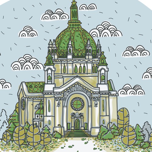 T-shirt artwork with the title 'St. Paul MN illustration for a t-shirt'