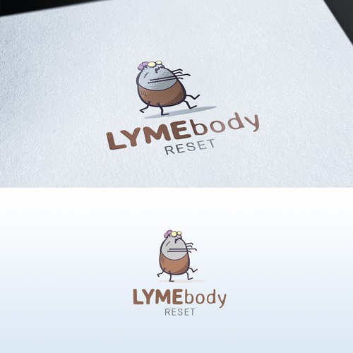 Zombie logo with the title 'Lyme Borreliose Logo'