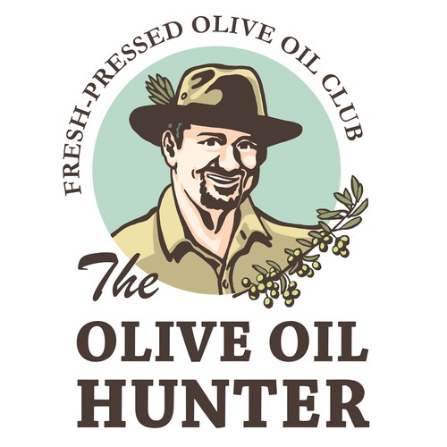Hunter design with the title 'Olive oil logo'