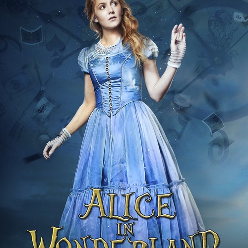 Alice in Wonderland design with the title 'Alice in Wonderland'