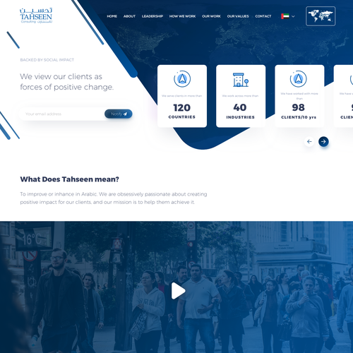 Easy-to-use website with the title 'Tahseen Consulting'