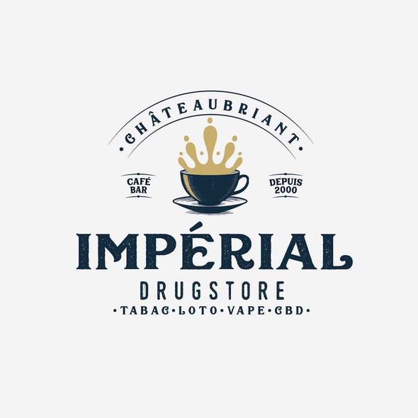 Cafe bar logo with the title 'Imperial'