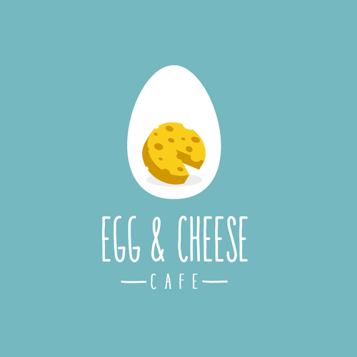 Egg design with the title 'Egg & Cheese Cafe'