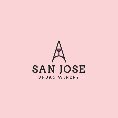 Winery logo with the title 'Logo concept for urban winery'