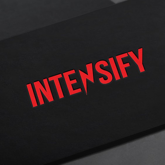 Type design with the title 'Intensify logo'