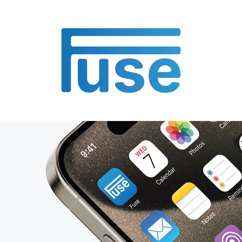 Credit card design with the title 'Fuse Logo'