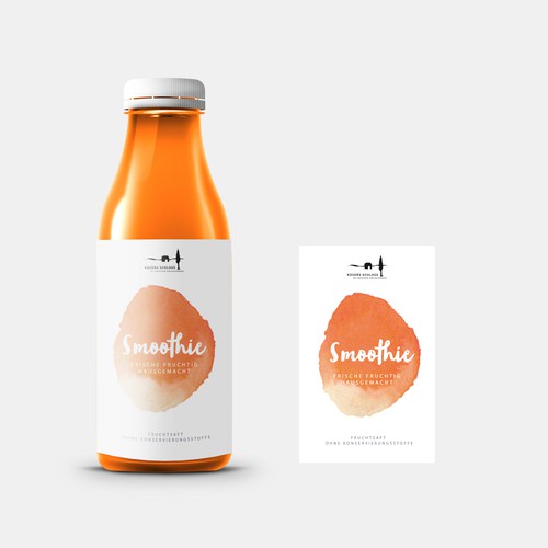 Smoothie label with the title 'Smoothie Label Design'